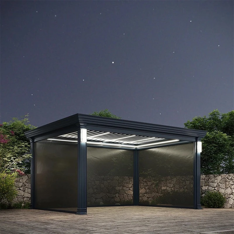 Louvered Pergola With Sides factory Louvered Pergola With Sides factory