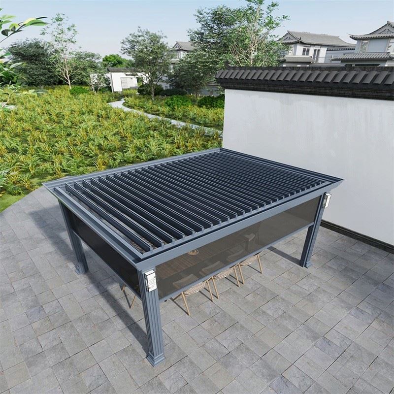 Louvered Pergola With Sides high quality Louvered Pergola With Sides high quality